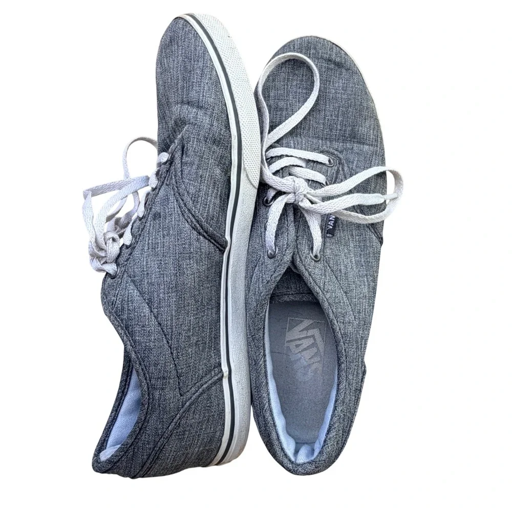 Vans Atwood Sneakers Mens 11 Grey Textile Low Top Skate Shoes Casual Minimalist